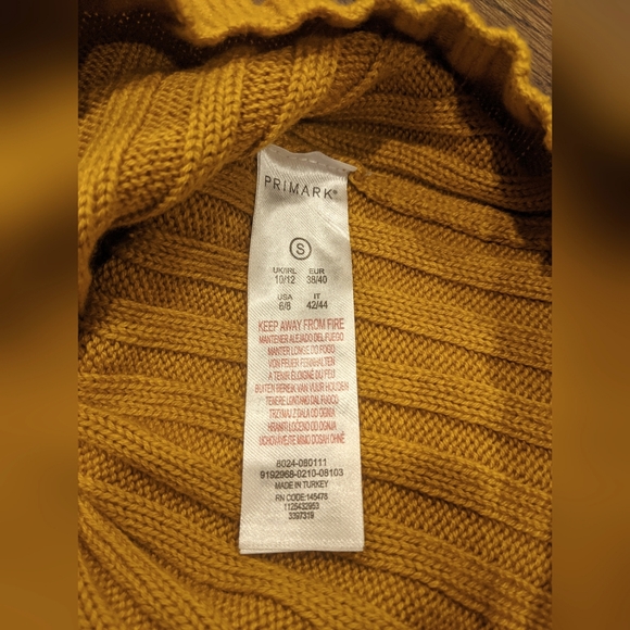 Primark Gold knit tank / vest size small - Picture 5 of 5